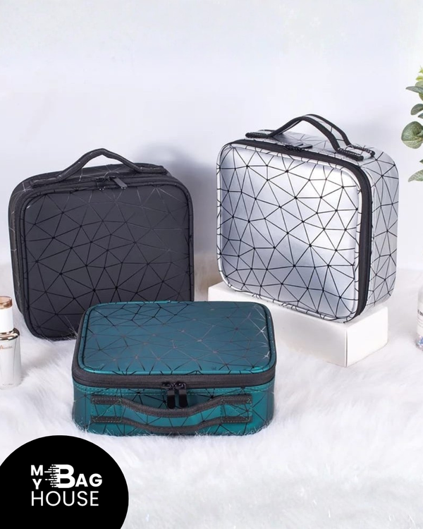 Premium Geometric Makeup & Travel Organizer Box