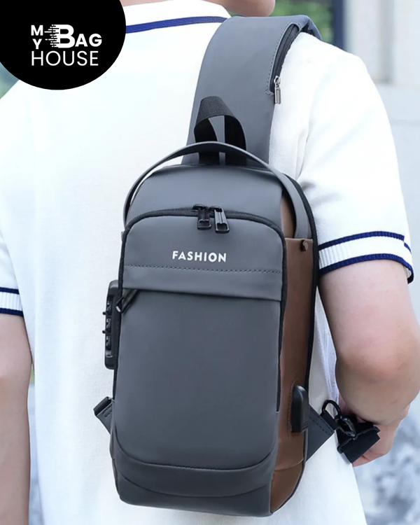 Men’s Premium Crossbody Sling Bag – USB Charging & Anti-Theft Design