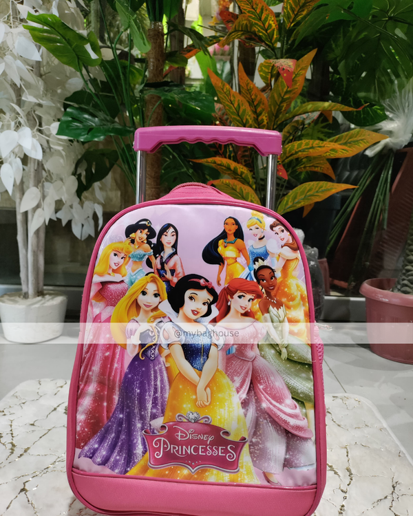 Disney Princess Trolley School Bag – Rolling Backpack for Girls