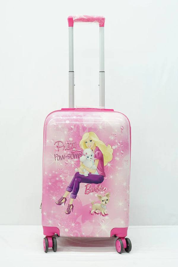 Pretty Barbie Character Trolley Bags for Kids – Strong ABS+PC Suitcase (16" & 20")
