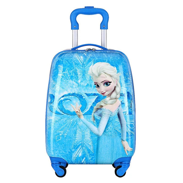Pretty Barbie Blue Character Trolley Bags for Kids – Strong ABS+PC Suitcase (16" & 20")