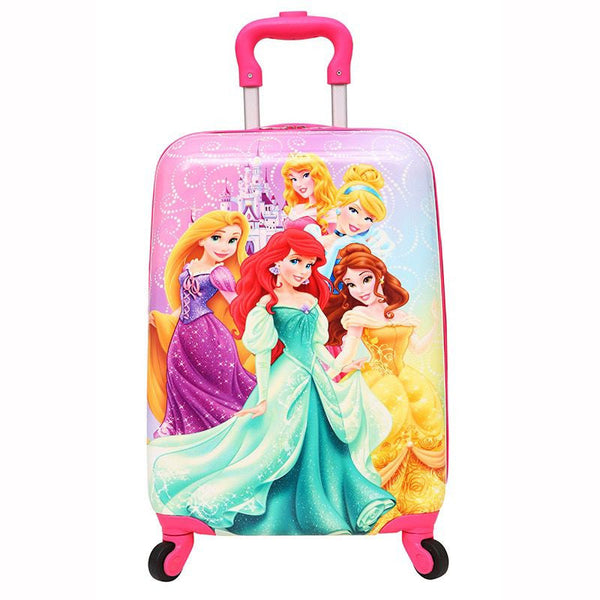 Princess Character Trolley Bags for Kids – Strong ABS+PC Suitcase (16" & 20")