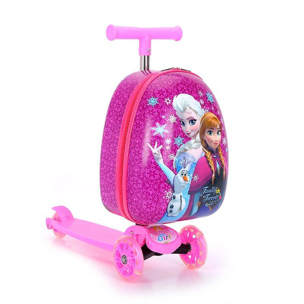 Kids Scooty with Luggage - 16 Inch Polypropylene, Stylish LOL Pink, Perfect for Travel