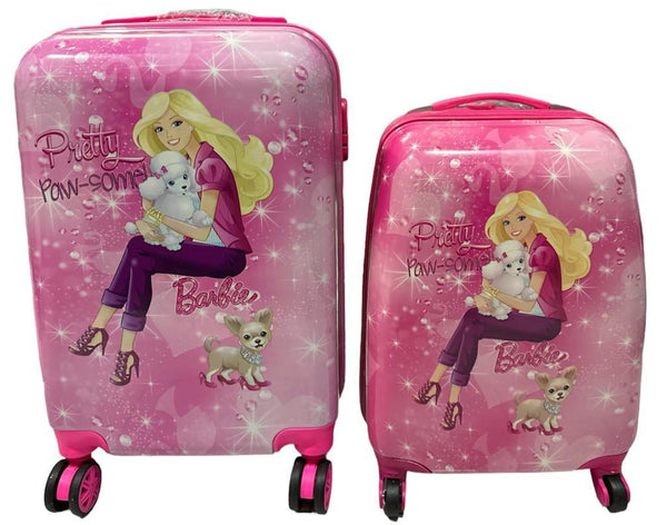 Pretty Barbie Character Trolley Bags for Kids – Strong ABS+PC Suitcase (16" & 20")