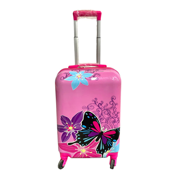Butterfly Character Trolley Bags for Kids – Strong ABS+PC Suitcase (16" & 20") with Fun Designs